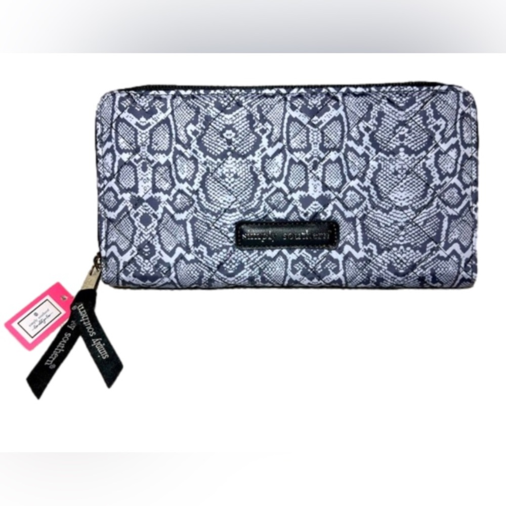 BRAND NEW Simply Southern Snakeskin Wallet Wristlet Phone Holder Beach Purse